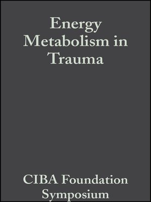 cover image of Energy Metabolism in Trauma